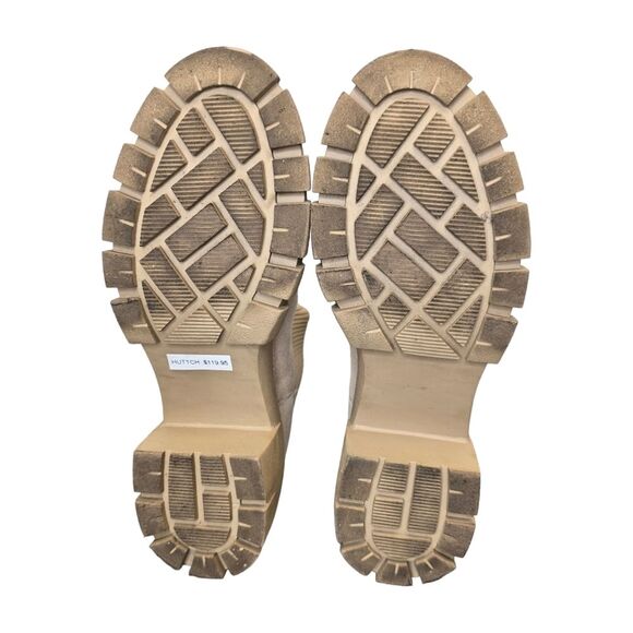 Steve Madden Women's Hutch Tan Sand Suede Chelsea Chunky Heel Boots Sz 9 - Picture 8 of 15